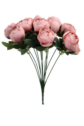 Yapay Çiçek 12li Şakayık Demeti 35 cm Gül Kurusu - 3