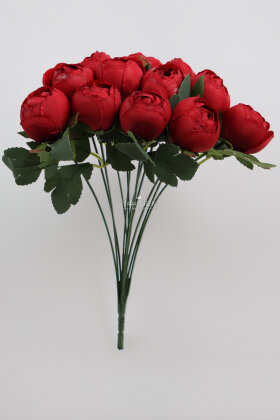 Yapay Çiçek 12li Şakayık Demeti 35 cm Kırmızı - 3