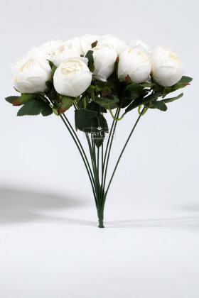 Yapay Çiçek 12li Şakayık Demeti 35 cm Krem - 3