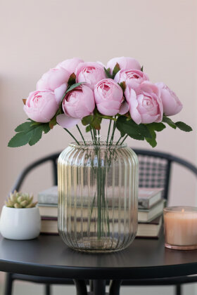 Yapay Çiçek 12li Şakayık Demeti 35 cm Lila - 2