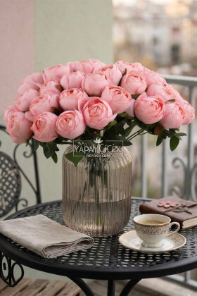 Yapay Çiçek 12li Şakayık Demeti 35 cm Pembe - Yapay Çiçek Deposu