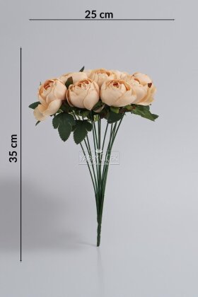 Yapay Çiçek 12li Şakayık Demeti 35 cm Somon - 4