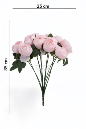 Yapay Çiçek 12li Şakayık Demeti 35 cm Toz Pembe - 4