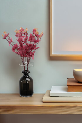 Yapay Çiçek 16 Dallı Okaliptus 50 cm Pembe - Yapay Çiçek Deposu