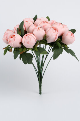 Yapay Çiçek 18li Şakayık Demeti 38 cm Gül Kurusu - 3