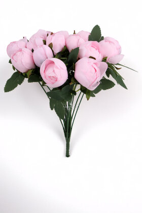 Yapay Çiçek 18li Şakayık Demeti 38 cm Pembe - 3