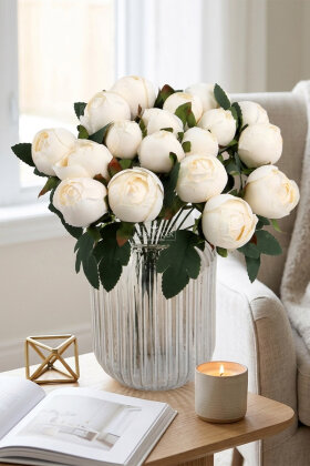 Yapay Çiçek 18li Şakayık Demeti 38 cm Somon - 2