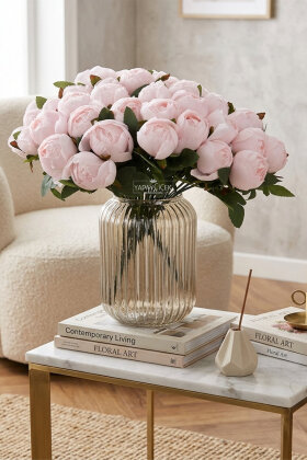 Yapay Çiçek 18li Şakayık Demeti 38 cm Toz Pembe - Yapay Çiçek Deposu