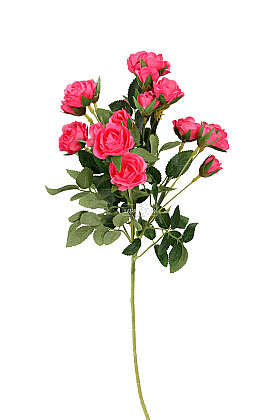 Yapay Çiçek 19'lu Giz Tomur Gül Dalı 60 cm Fuşya - 3