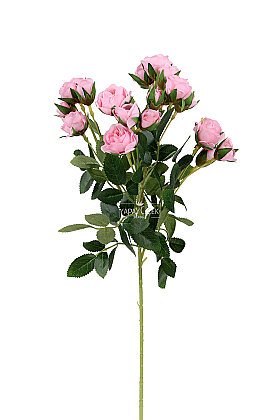 Yapay Çiçek 19'lu Giz Tomur Gül Dalı 60 cm Pembe - 3