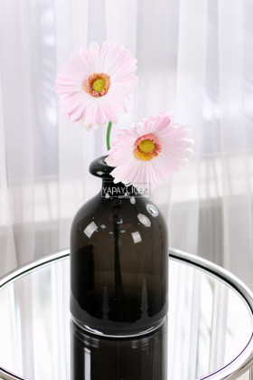 Yapay Çiçek 2li Islak Dokulu Gerbera 30 cm Pembe - Yapay Çiçek Deposu