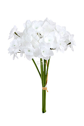 Yapay Çiçek 30 Çiçekli Shiro Sıklamen Demeti 40 cm Beyaz - 3