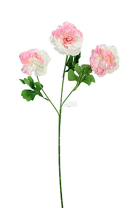 Yapay Çiçek 3'lü Rina Erengül Dalı 70 cm Beyaz-Pembe - 3