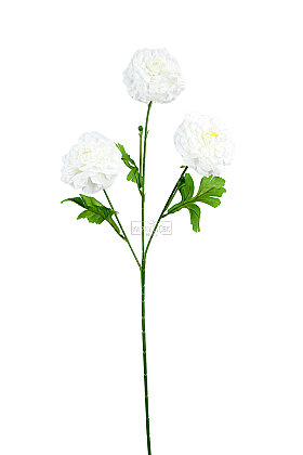 Yapay Çiçek 3'lü Rina Erengül Dalı 70 cm Beyaz - 3