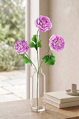 Yapay Çiçek 3'lü Rina Erengül Dalı 70 cm Lila - 2