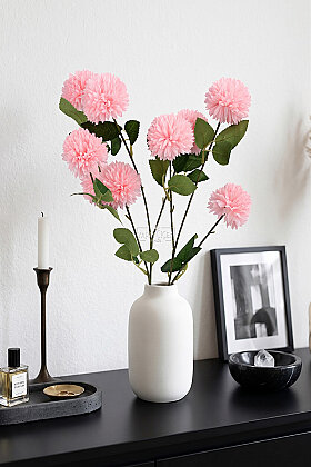 Yapay Çiçek 3'lü Top Karanfil Dalı 67 cm Pembe - Yapay Çiçek Deposu