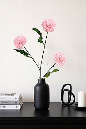 Yapay Çiçek 3'lü Top Karanfil Dalı 67 cm Pembe - 2