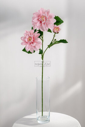 Yapay Çiçek 3lü Yıldız Gülü Dalı 70 cm Pembe - 2