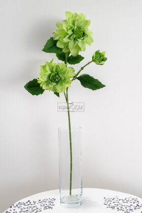 Yapay Çiçek 3lü Yıldız Gülü Dalı 70 cm Yeşil - 2