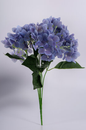 Yapay Çiçek 5 Dal Islak Damarlı Ortanca Demeti 45 cm Mor - 3