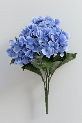 Yapay Çiçek Büyük 5 Dal Ortanca Demeti 55 cm Mavi - 2