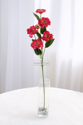 Yapay Çiçek 6lı Taçlı Kır Çiçeği 75 cm Fuşya - 2