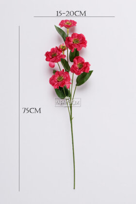 Yapay Çiçek 6lı Taçlı Kır Çiçeği 75 cm Fuşya - 3