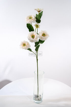 Yapay Çiçek 6lı Taçlı Kır Çiçeği 75 cm Krem - 2