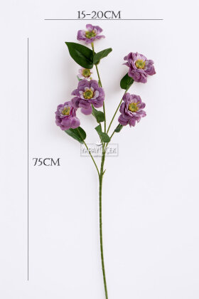 Yapay Çiçek 6lı Taçlı Kır Çiçeği 75 cm Mor - 3