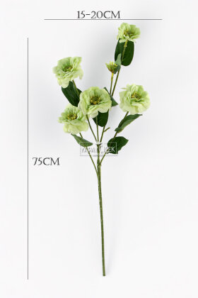 Yapay Çiçek 6lı Taçlı Kır Çiçeği 75 cm Yeşil - 3