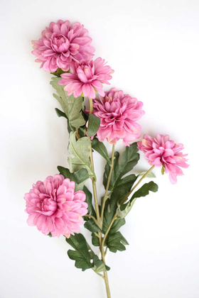 Yapay Çiçek 6lı Uzun Kasımpatı Dalı 85 cm Pembe - 1