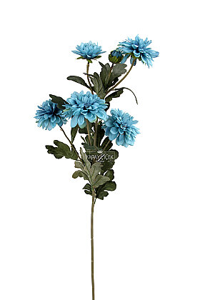 Yapay Çiçek 6lı Uzun Kasımpatı Dalı 85 cm Mavi - 3
