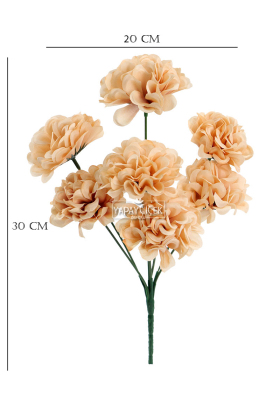 Yapay Çiçek 7 Dallı Eko Kasımpatı Demeti 30 cm Açık Kahve - 3