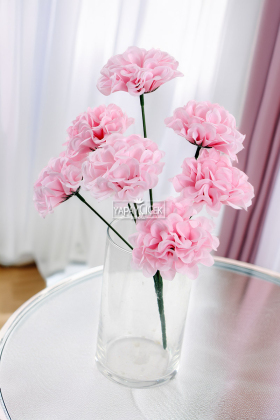Yapay Çiçek 7 Dallı Eko Kasımpatı Demeti 30 cm Pembe - 2