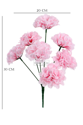 Yapay Çiçek 7 Dallı Eko Kasımpatı Demeti 30 cm Pembe - 3