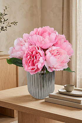 Yapay Çiçek 7'li Amaranthine Şakayık Demeti 35 cm Pembe - 2