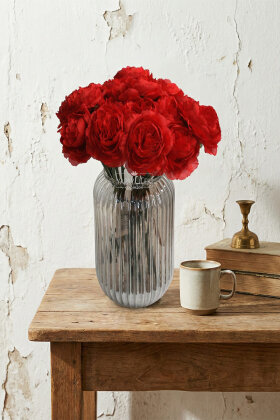 Yapay Çiçek 7li Çay Gülü Demeti 30 cm Kırmızı - Yapay Çiçek Deposu