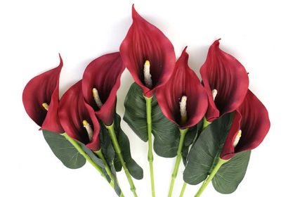 Dekoratif 7li Gala Bitkisi Demeti 60 cm Bordo - 2