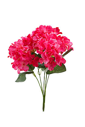 Yapay Çiçek Büyük 5 Dal Ortanca Demeti 45 cm Fuşya - 3