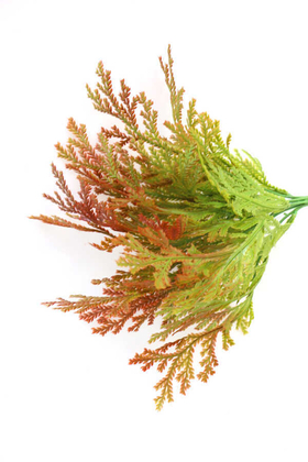 Yapay Islak Ara Dal Bitkisi Demeti 40 cm Yeşil-Turuncu - 2