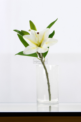 Yapay Çiçek Küçük Dal Islak Zambak 35 cm Beyaz - 2