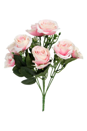 Yapay Çiçek Elysian Zarif Gül Demeti Pembe-Somon - 3