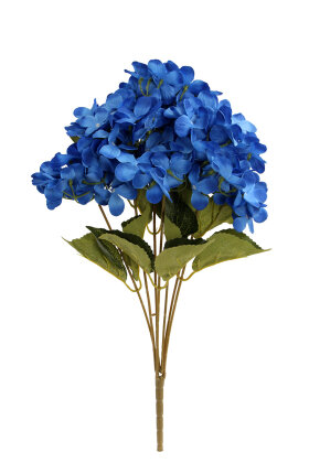 Yapay Çiçek Jumbo 7 Dal Ortanca Demeti 60 cm Lacivert - 2