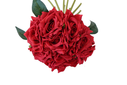 10lu Lüx Gul Demeti 25 cm Kırmızı - 2