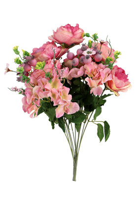 Yapay Çiçek Lumina Rose Aranjmanı Pembe - 2