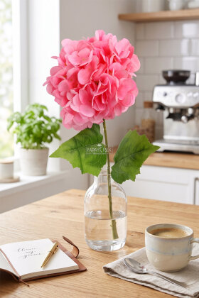 Yapay Çiçek Matin Ortanca Dalı 60 cm Pembe - 2