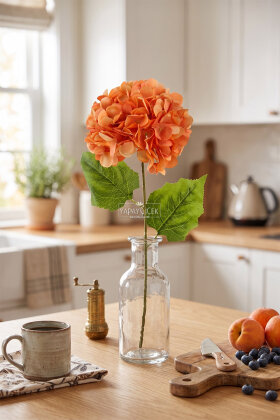 Yapay Çiçek Matin Ortanca Dalı 60 cm Şeftali - 2