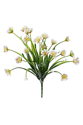 Yapay Çiçek Minimal İnka Zambağı Demeti 33 cm Beyaz - 3