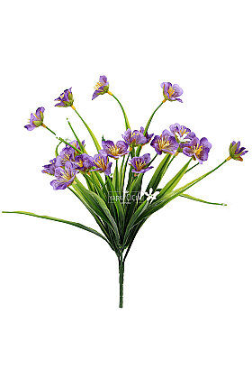 Yapay Çiçek Minimal İnka Zambağı Demeti 33 cm Mor - 3