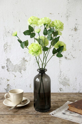 Yapay Çiçek Pastel 3 Adet Çöl Gülü 60 cm Açık Yeşil - Yapay Çiçek Deposu